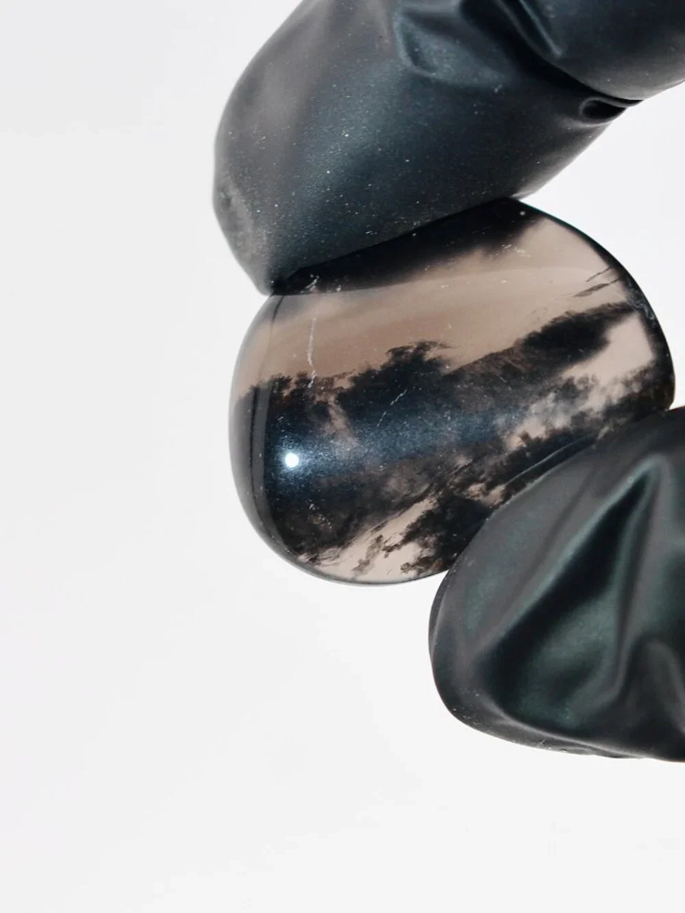 5.0g Old Stock Rainbow Obsidian Polished Davis Creek California Rare Stone Rock